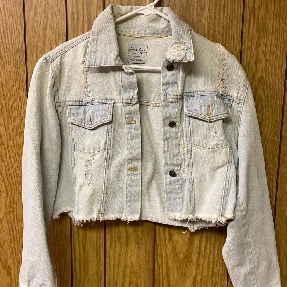 Women’s crop top jean jacket